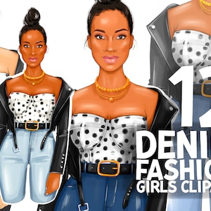 Fashion Girl Clipart: African American Woman SVG (PNG)