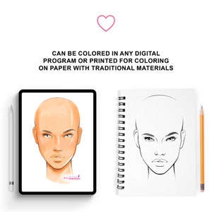 Face Template, Fashion Face Templates, Drawing Template for Artists ...