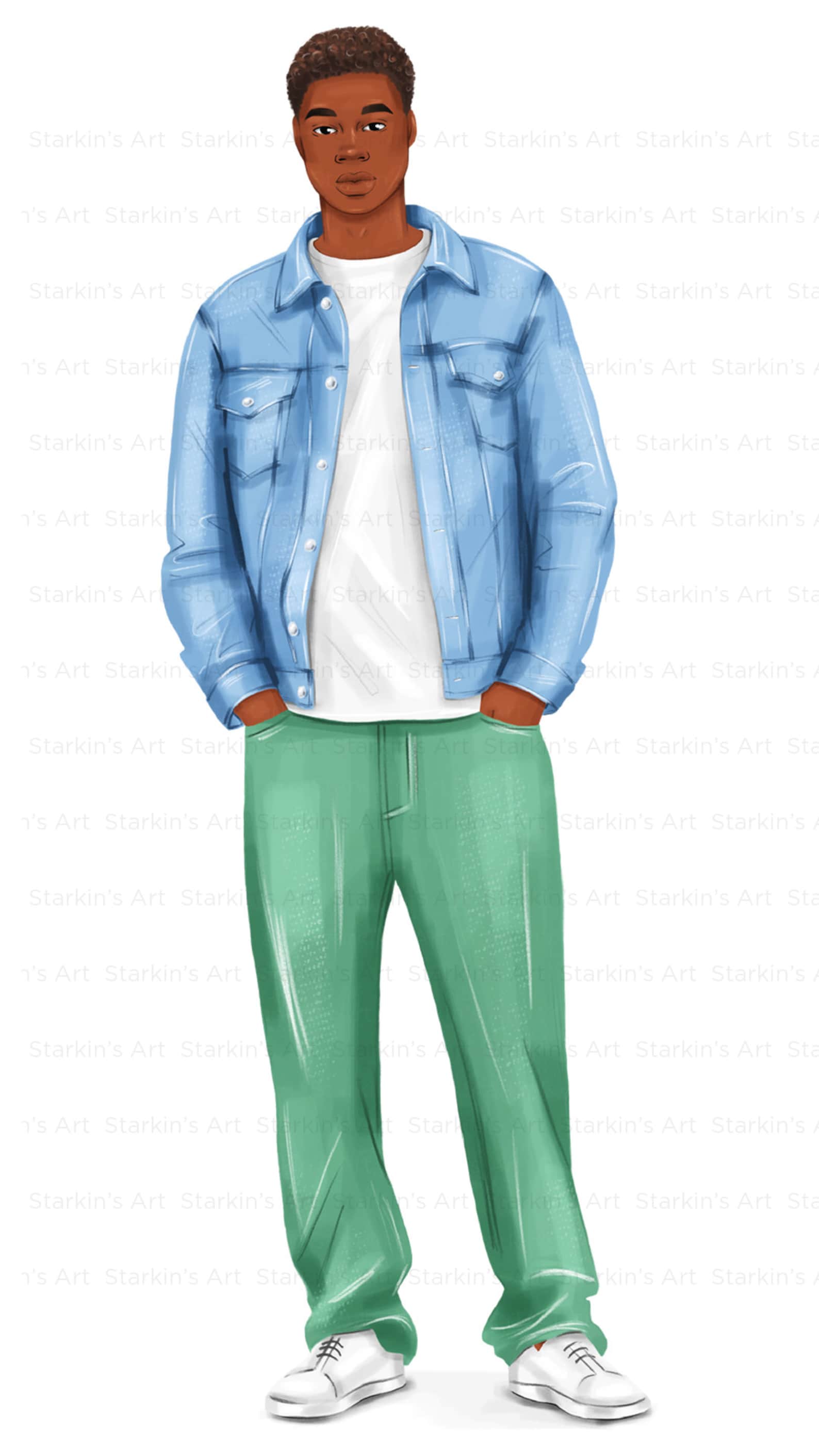 Black Men Clipart Black Male Clipart Fashion Man Clipart - Etsy