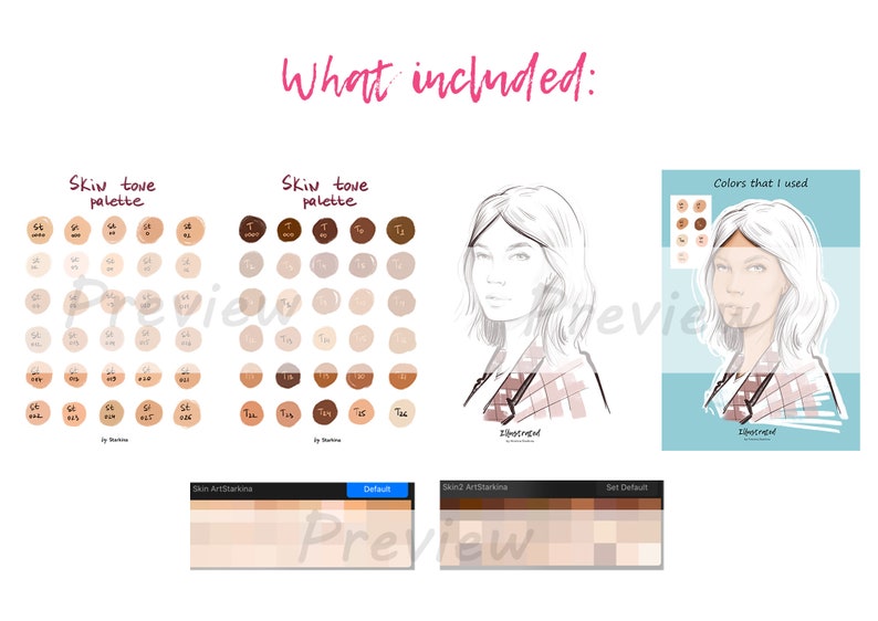 procreate skin tone palette procreate skin tone palette