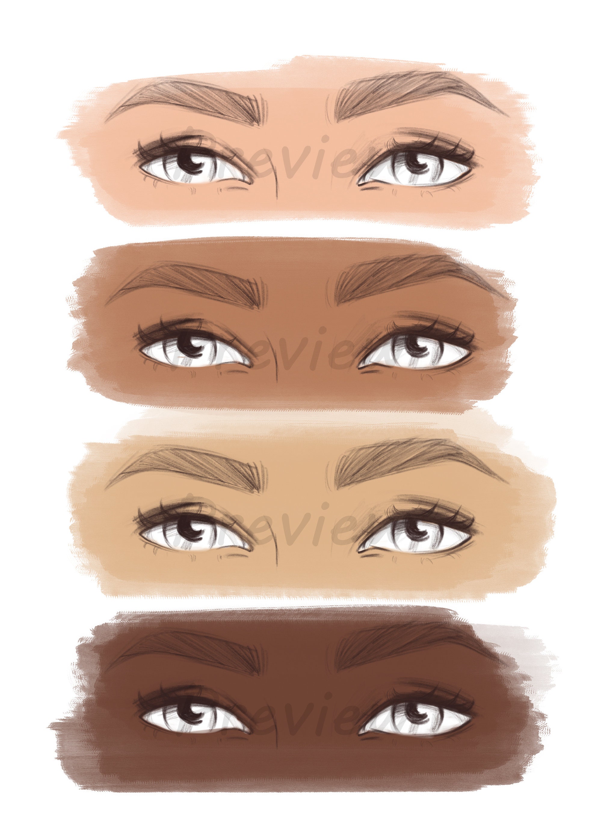 Procreate Eye Colours Procreate Color Palette - Eyes - Etsy