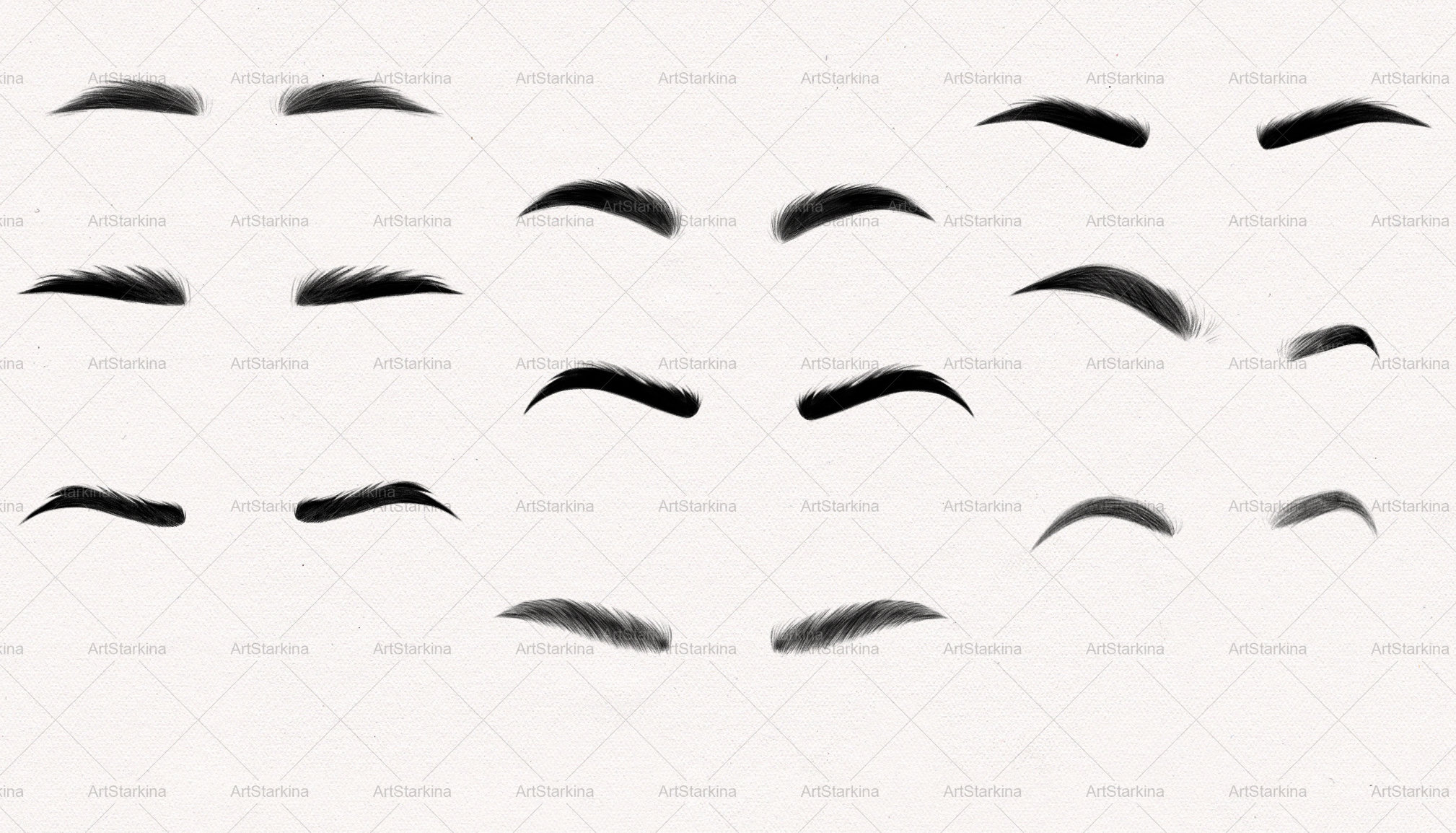 Eyebrows Templates PNG Fashion Templates Digital Coloring - Etsy