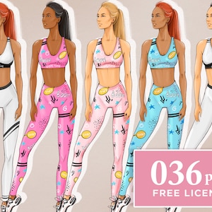 Fitness Clipart: Sport & Gym Planner Stickers (PNG)