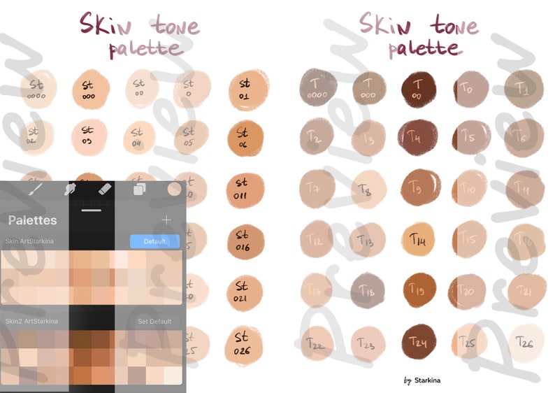 procreate skin palette procreate skin palette