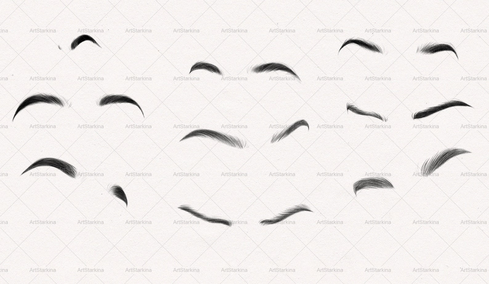 Eyebrows Templates PNG Fashion Templates Digital Coloring - Etsy