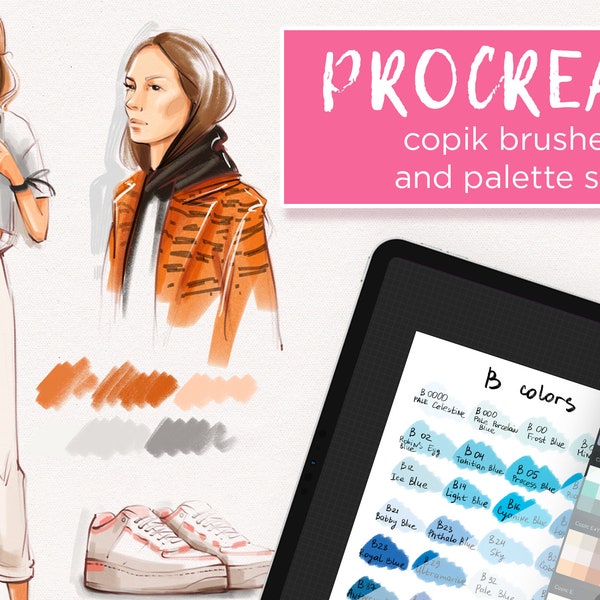 Pędzle do markerów Copic Procreate: paleta próbek cyfrowych (do pobrania w wersji cyfrowej)