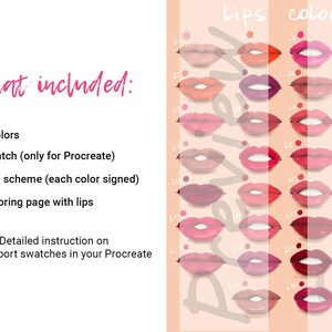 Procreate Lips Colors Palette, Lips Palette for Procreate, iPad ...