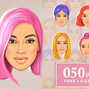 Hairstyles clipart, Planner girl clipart, Fashion clipart commercial use, Fashion girl PNG, Beauty logo, Black girl printable stickers SVG
