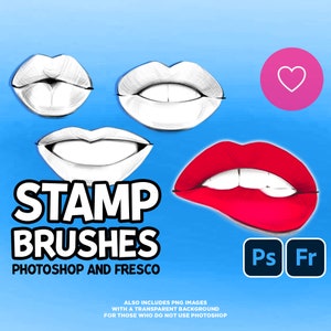 Photoshop Stamp Brushes - Lips