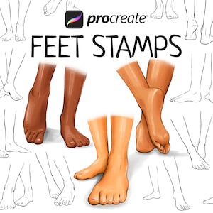 Procreate Stamp Brushes - Female Feets