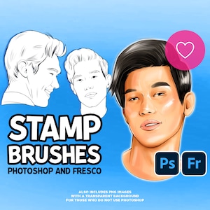 Photoshop Stamp Brushes - Asian Male Faces