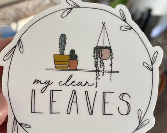 My Clean Leaves LOGO sticker