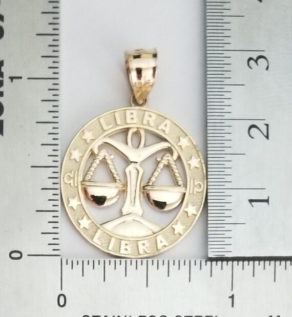 14k gold libra pendant discount