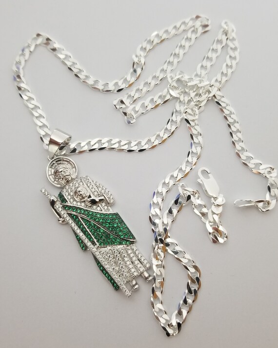 925 Sterling Silver San Judas Pendant 