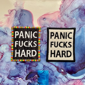 Widespread Patch- Panic Fu*ks Hard- Iron on- WSP embroidered Handmade Patch