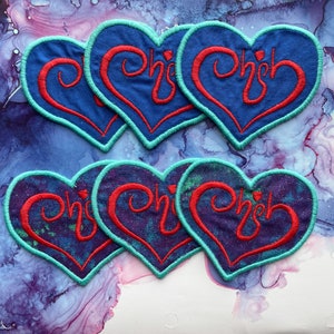 Phish Patch Heart- 3.75&quot;- Iron On Patch- Phish embroidered Handmade Patch