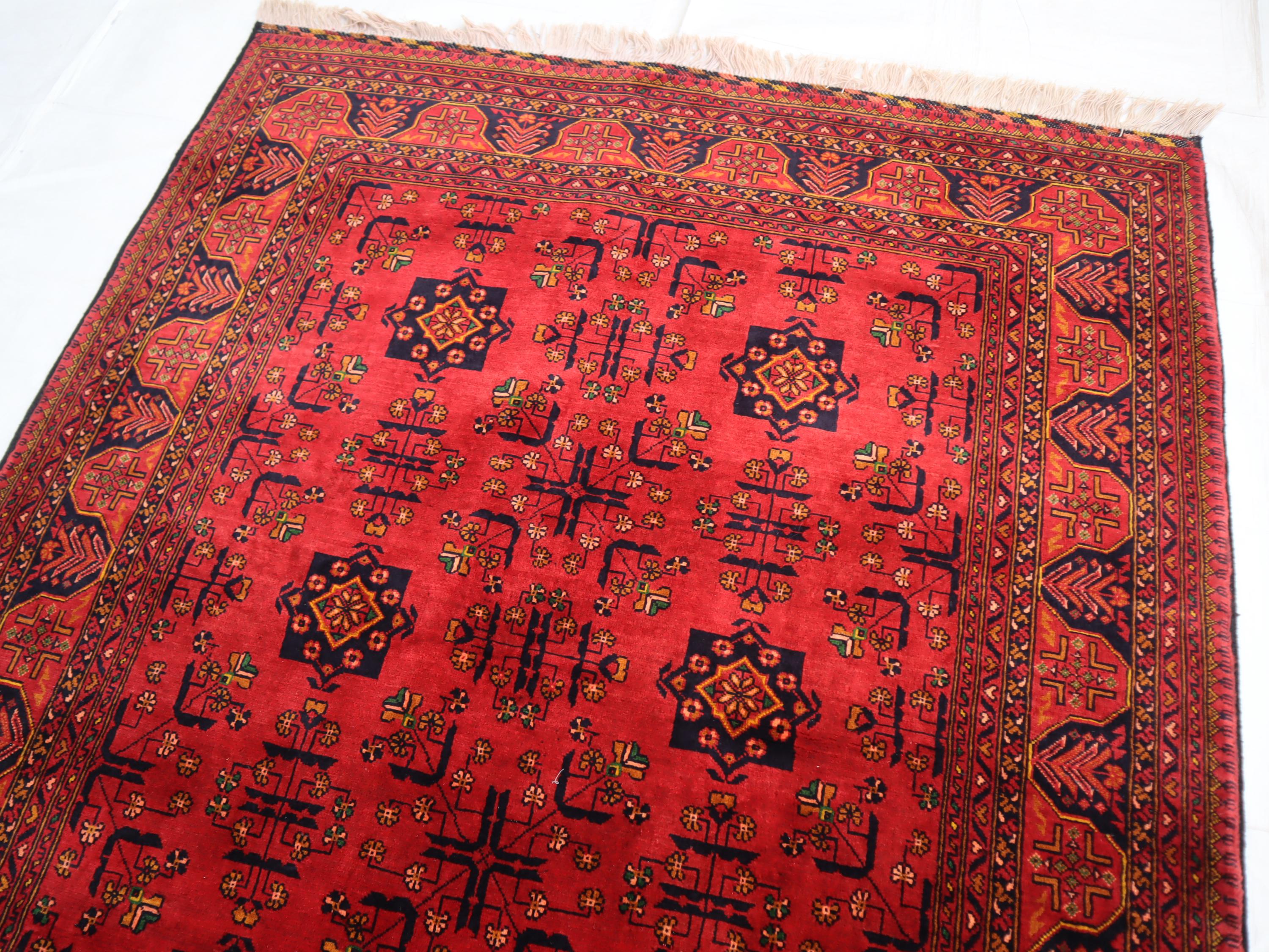 トルクメンオリエンタルラグ 5x6、割引価格、ハンドメイドブハララグ