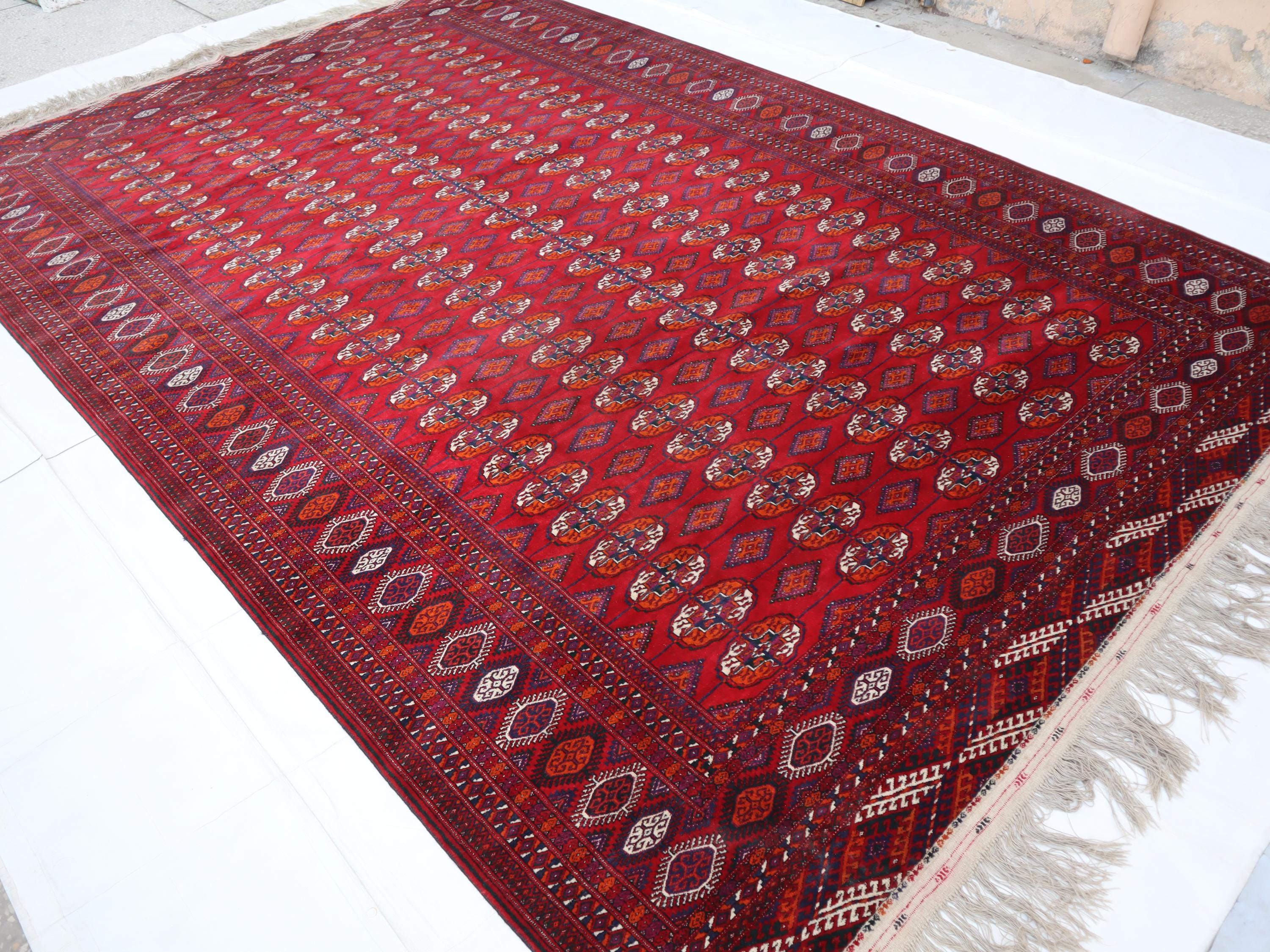 トルクメン アフガニスタン レッド ラグ/サイズ: 52x160cm... k5 トルクメン アフガニスタン レッド ラグ/サイズ: 52x160cm k5