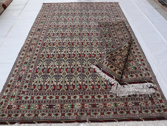 トルクメン最高級ウールラグ/サイズ：200x300cm。 …。 …y69。