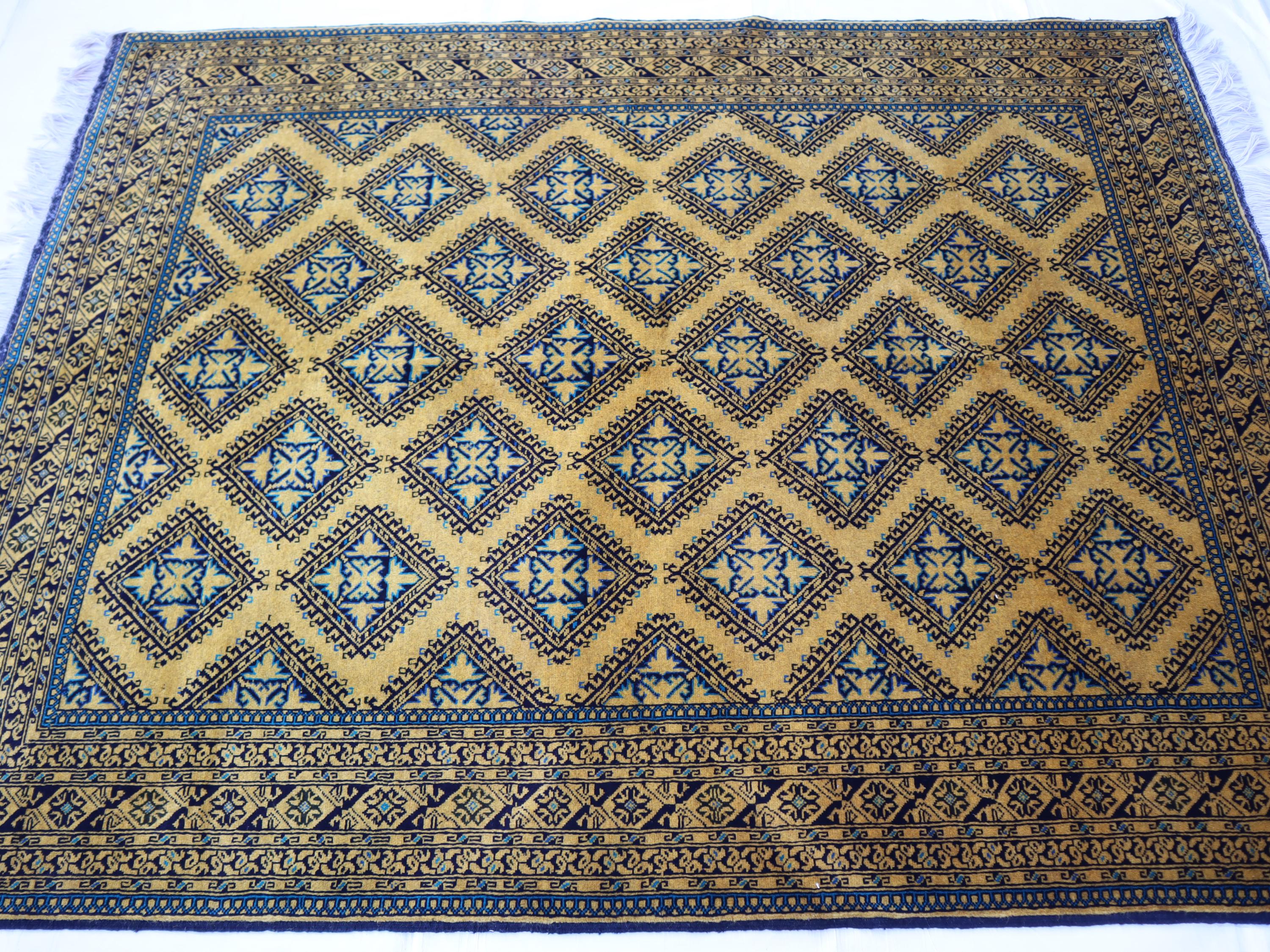 5x7 Brand New Terracotta Rug, Fine quality Beige Afghan Hand