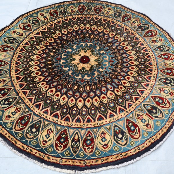 3’ Round Wool Rug Etsy