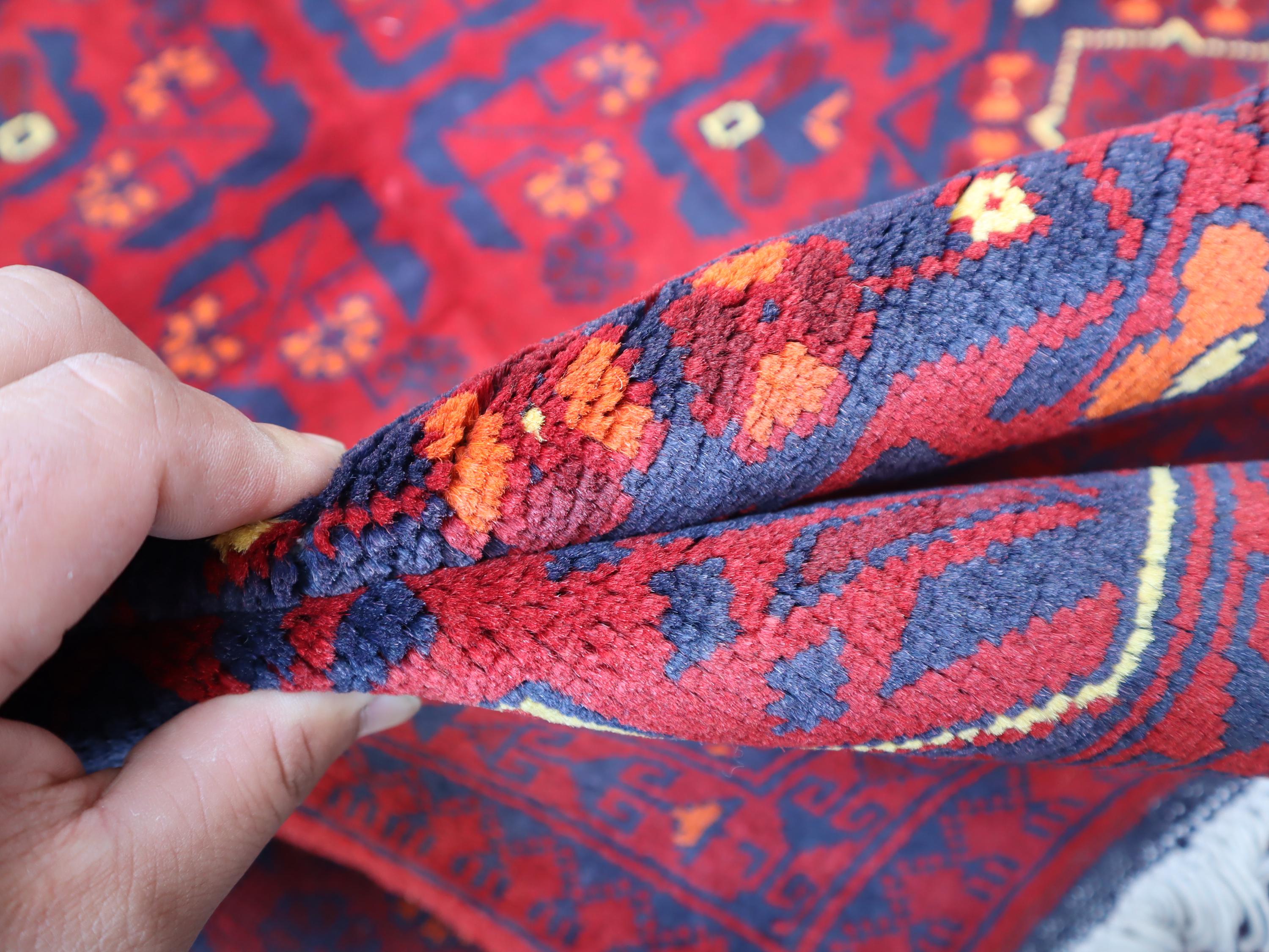 トルクメン ブハラ ラグ 5 x 6 フィート 上質なアフガニスタン製