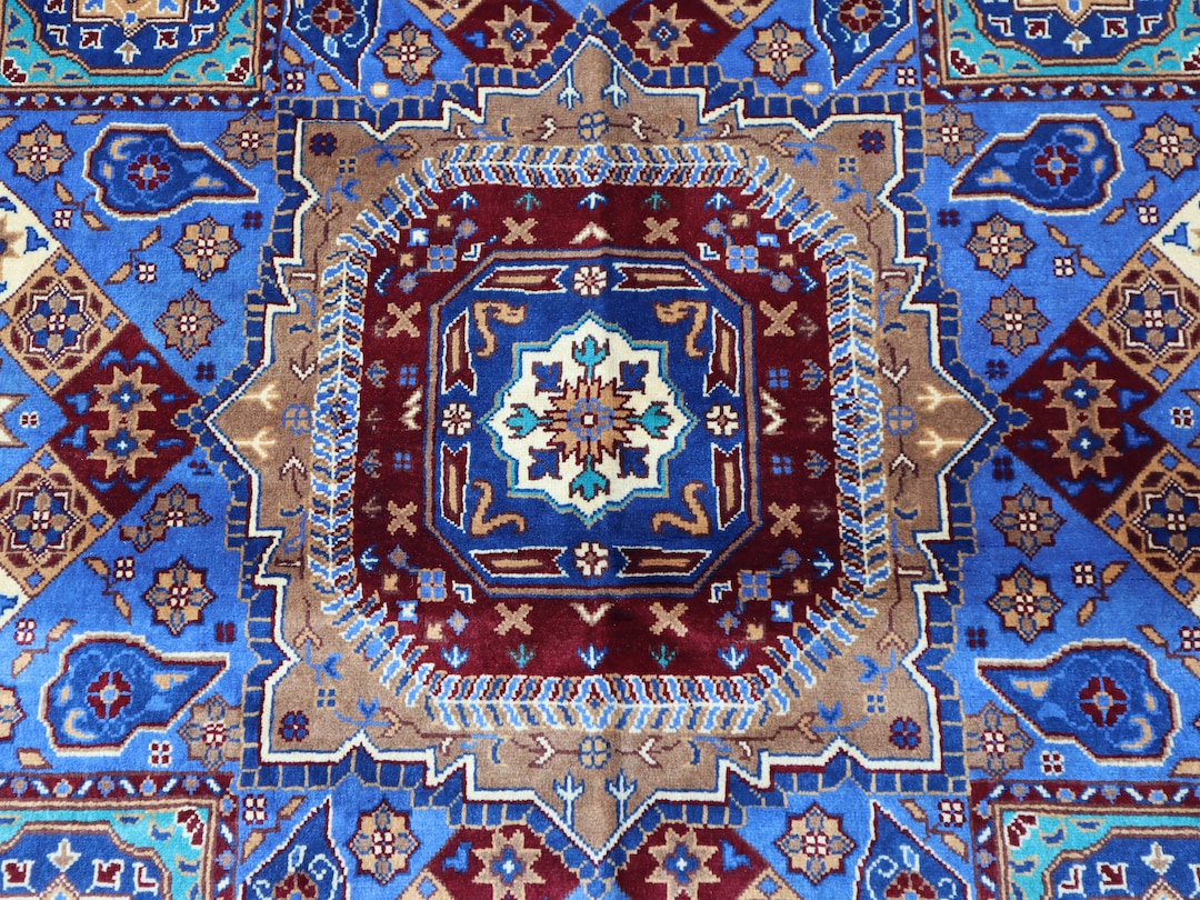 Hand-knotted Wool Mamluk Rug, 5x7 Ft Oriental Medallion Area Rug - Etsy