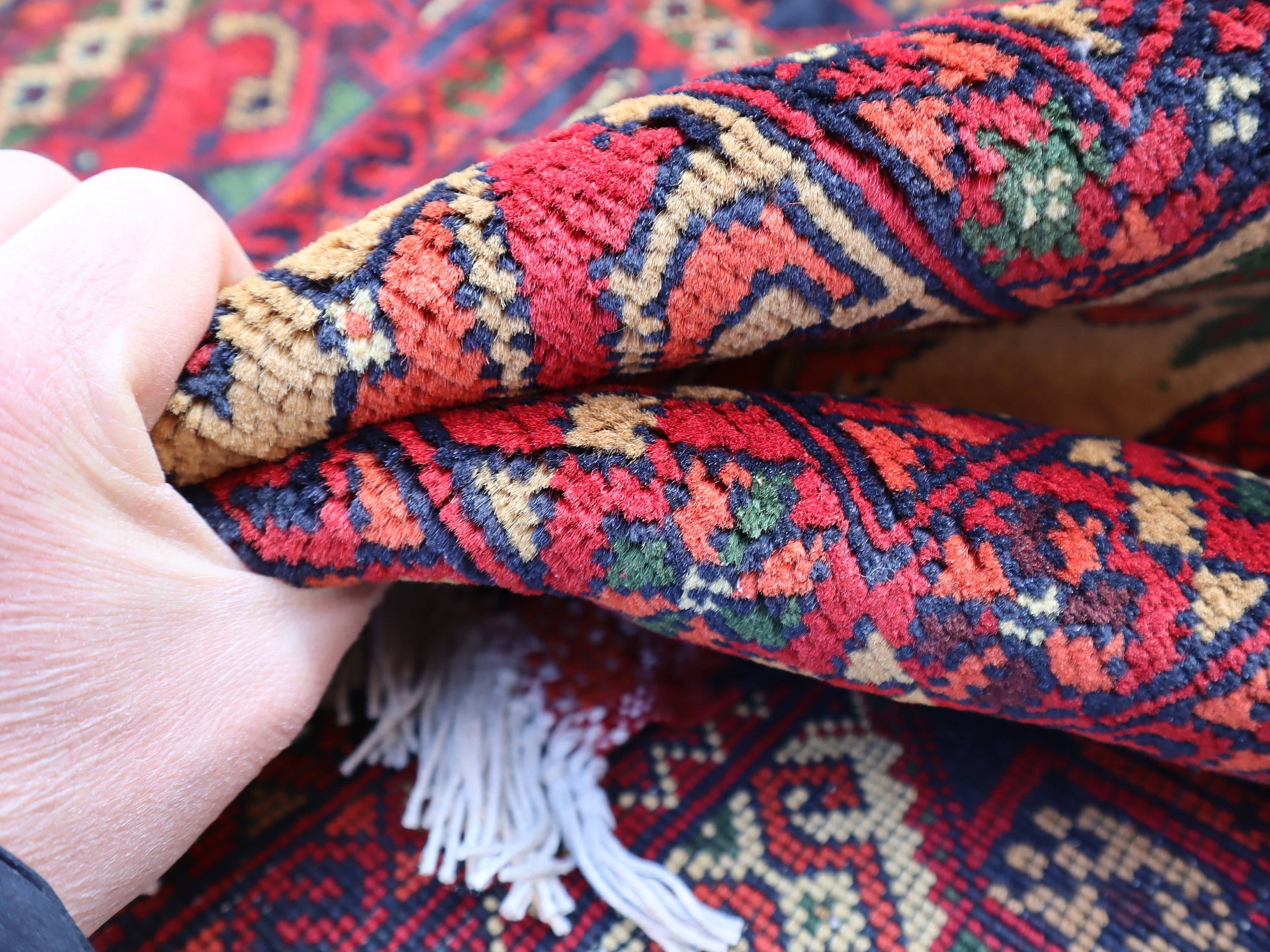 トルクメン アラ マクマル ラグ 4 x 6 フィート アフガニスタン 幾何学