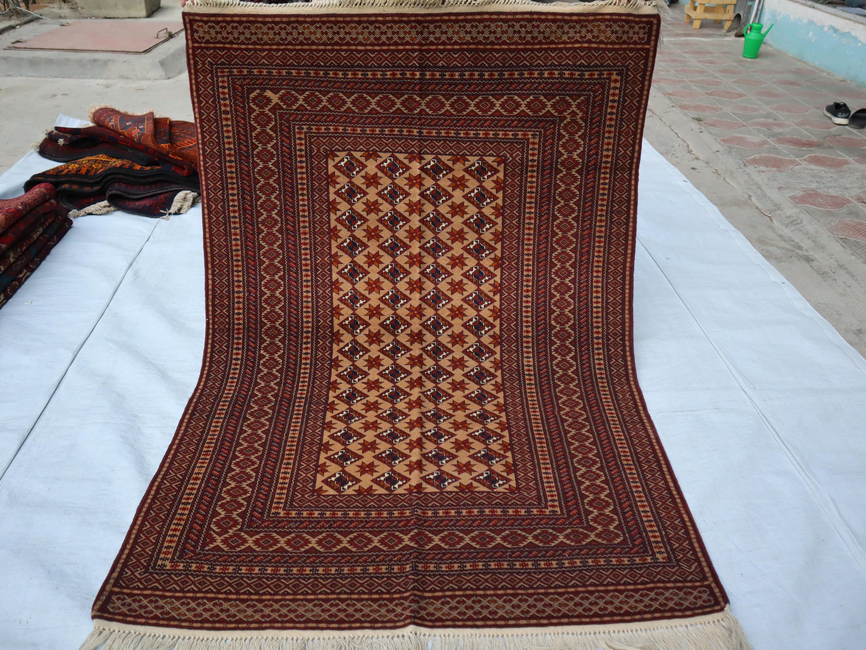 トルクメン アフガニスタン レッド ラグ/サイズ: 52x160cm k5 t1003