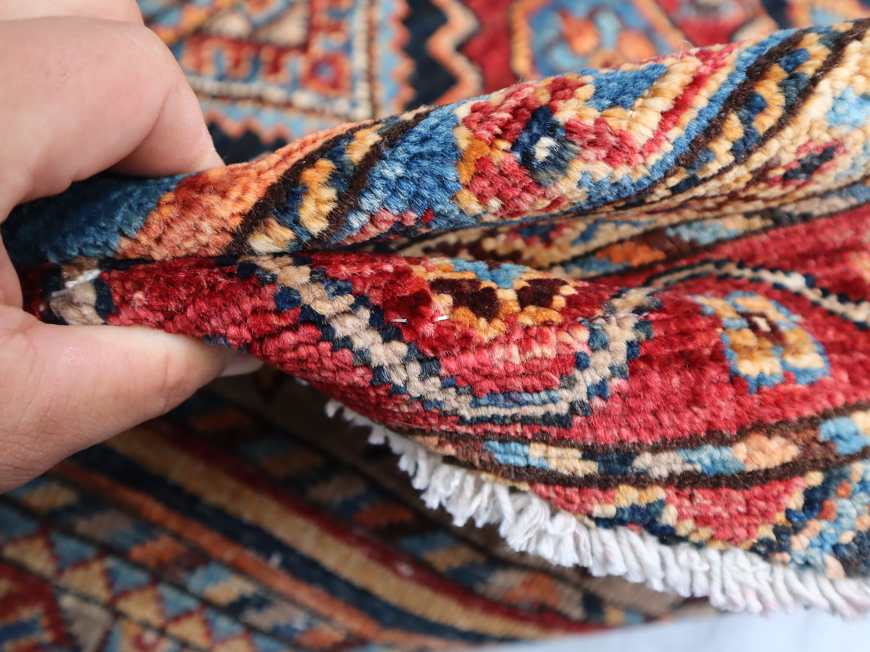 3x3 Colorful Round Rug, Afghan Handmade Circle Rug, Small Striped Round ...