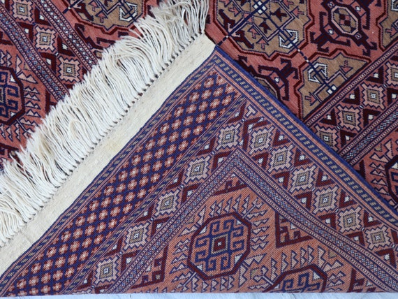 トルクメンラグ　turkmen rug　新品同様　トライバルラグ トライバルラグヴィンテージラグトルクメンブハラ柄プリミティブアート