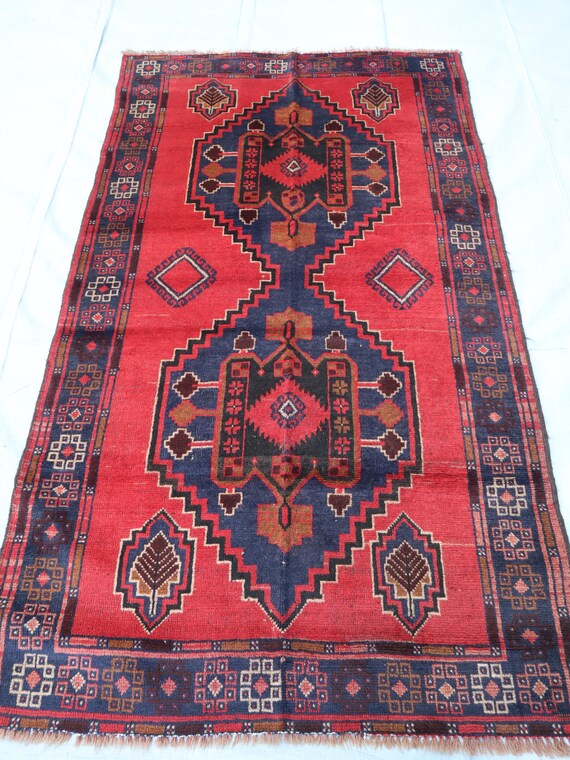 ウールラグ　アフガンラグ　トライバルラグ　ヴィンテージ　アンティーク　敷物 ウールラグ アフガンラグ トライバルラグ ヴィンテージ アンティーク