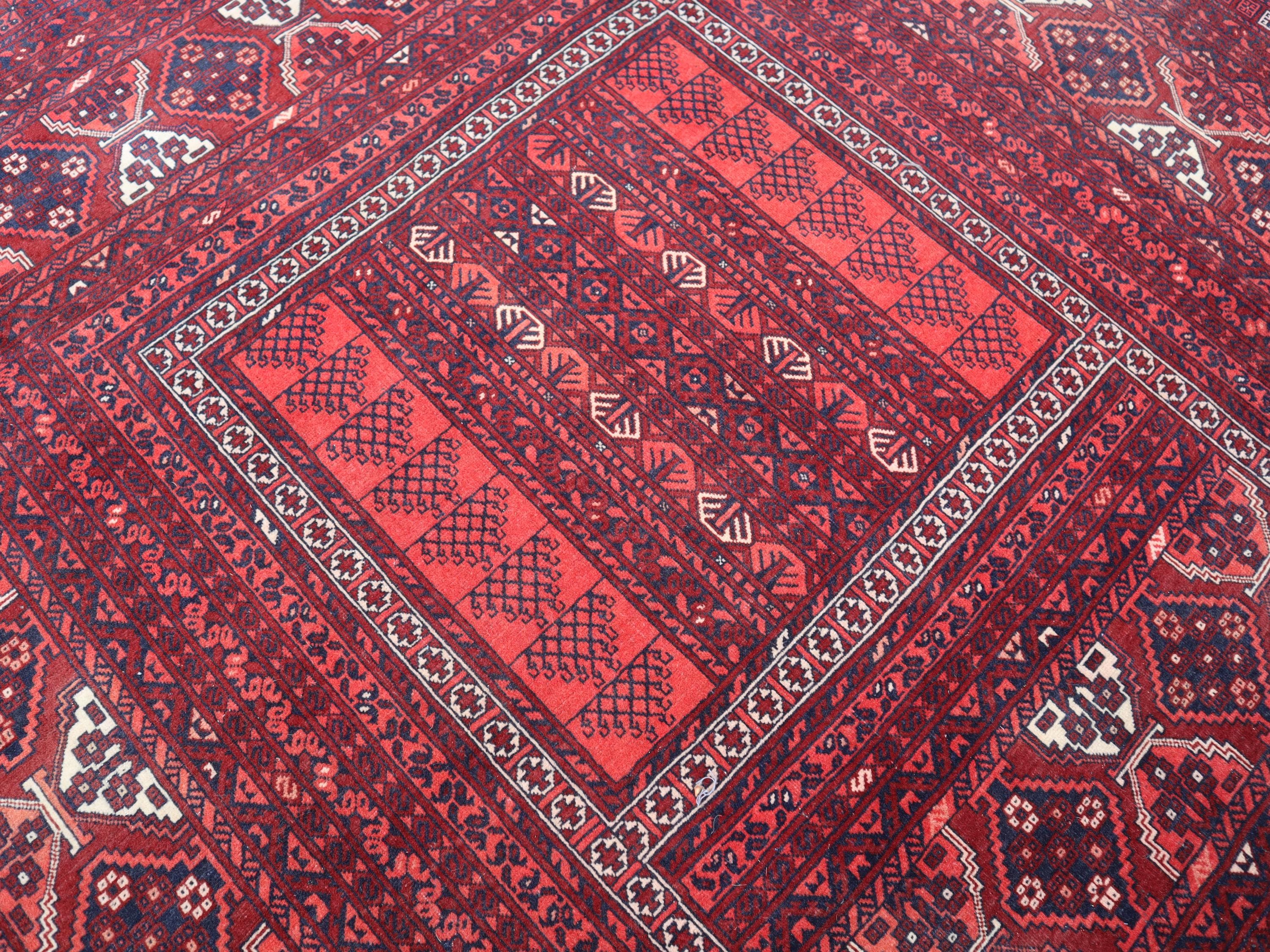 Turkmen Antique Rug, 5x8 ft Afghan Hand Knotted Wool Area Rug