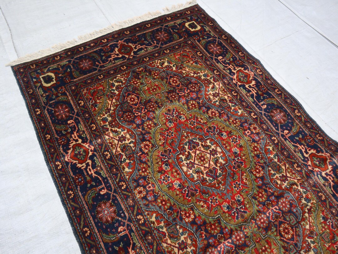 3x4 Small Afghan Tabrizi Rug, Persian Style Handmade Rug, Turkish ...