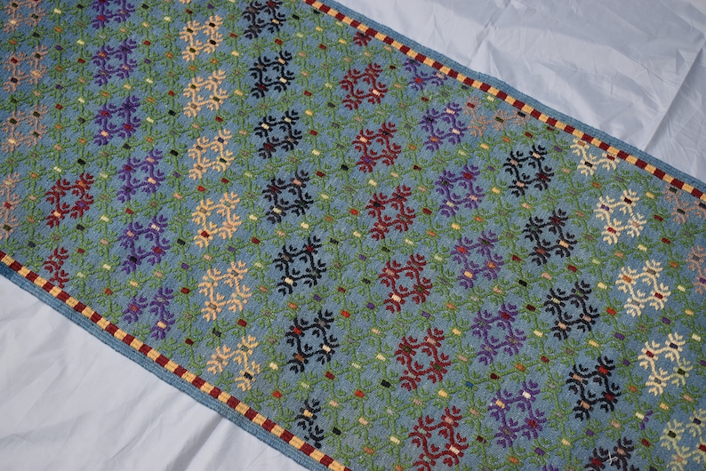 5x1 Hand-knotted Turkmen Tribal Wool Kilim Runner,Merinos Kilim Rug Runner,AfghanTurkmen Kilim Runner RugK-438