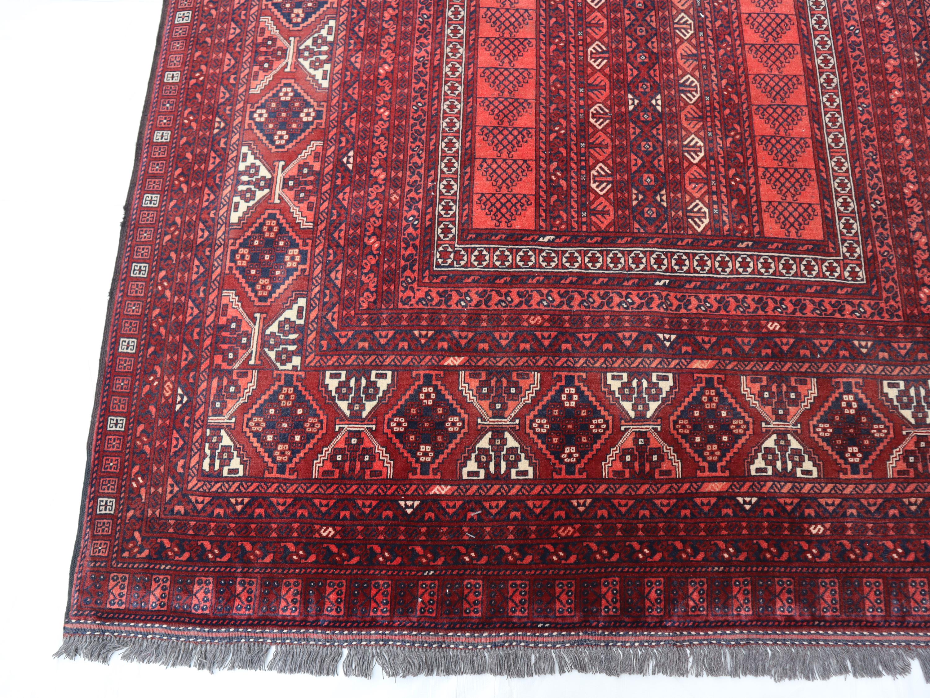 Turkmen Antique Rug, 5x8 ft Afghan Hand Knotted Wool Area Rug