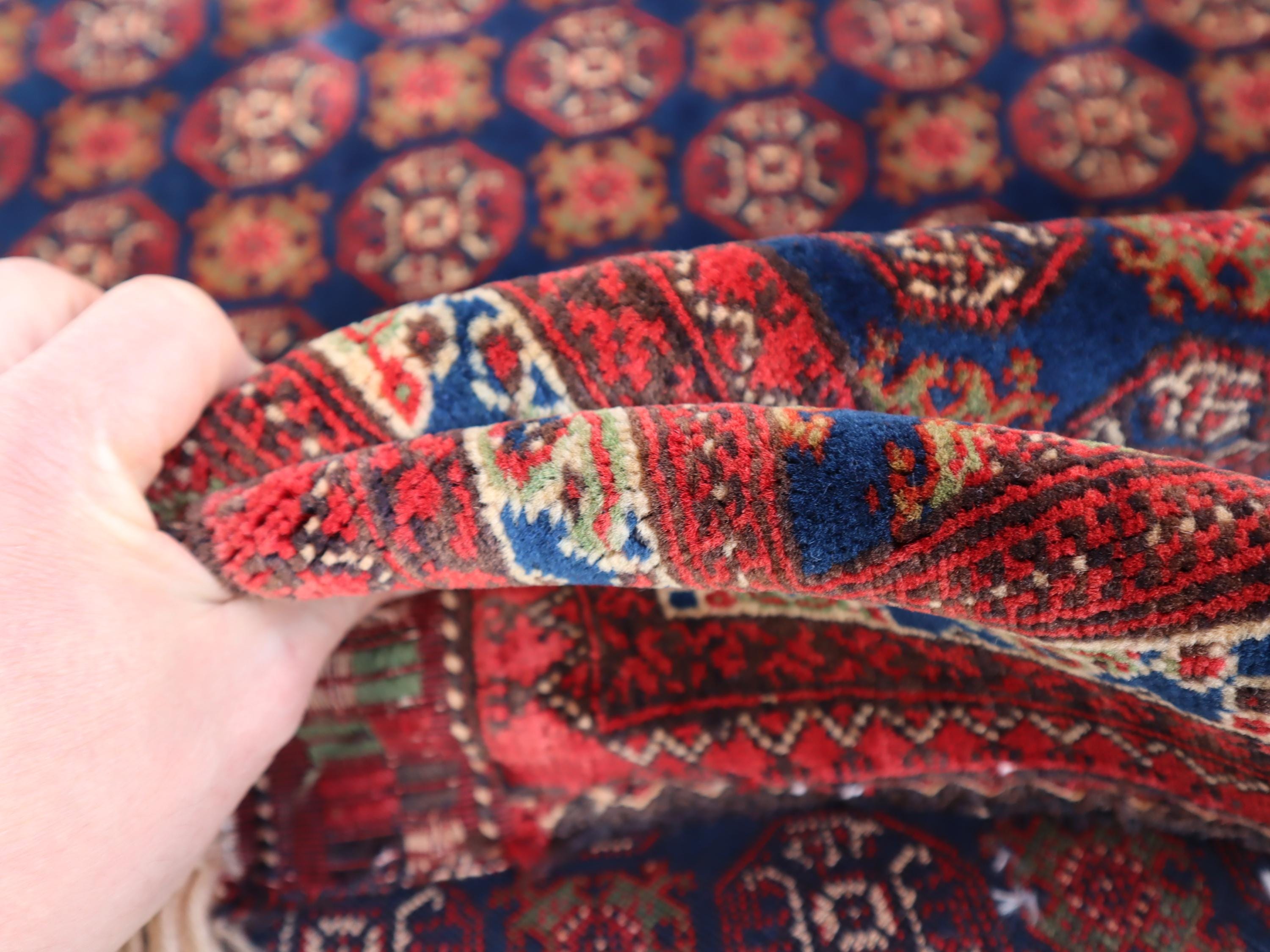 5x8 Fine Quality Navy Blue Red Rug, Afghan Antique Vintage Wool Rug ...