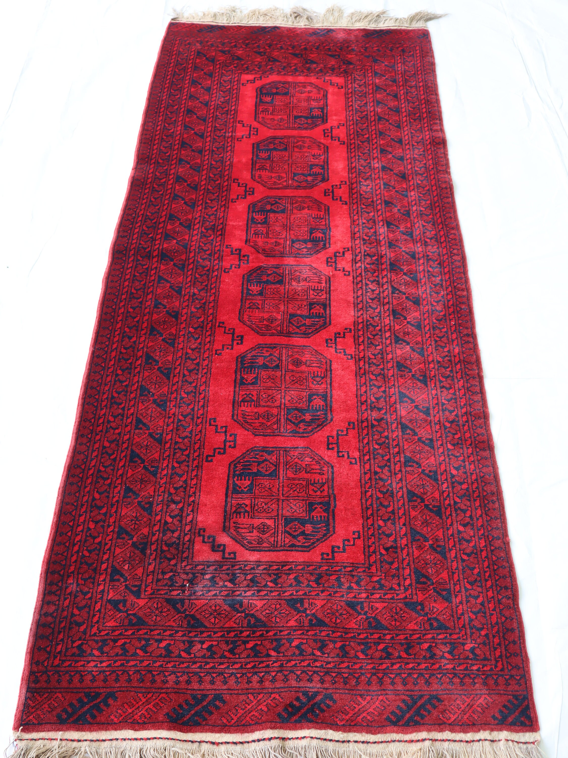 アンティークランナーラグ 3x9、トルクメン族のヴィンテージラグ