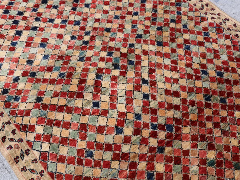 Afghan, Cute Oriental Wool Multicolor, rug Soft High Pile Carpet 4x6 ft, 5x7 ft