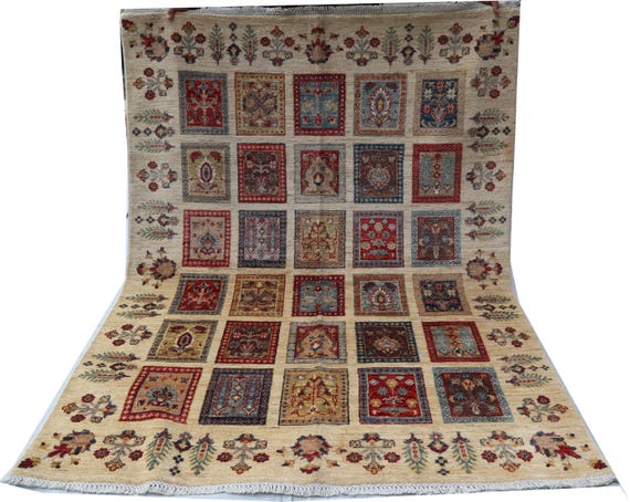 Handgeknüpfter afghanischer Gabbeh Teppich (130x160)