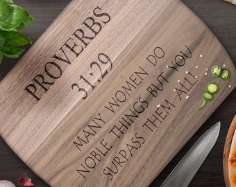 Christian Gifts For Women | Mom Christmas | Cutting Boards | Scripture Gifts | Mother's Day Gift | Mother in law Gift | Mom Gift | Best Mom