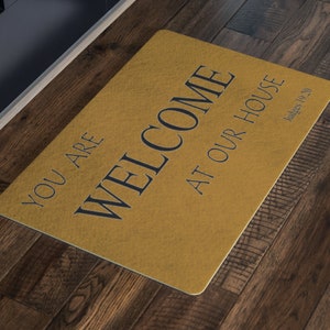 You Are Welcome At Our House | Christian Gift | Welcome Doormat | Housewarming gift | Welcome Mat | New Home Gift | Front Porch Decor