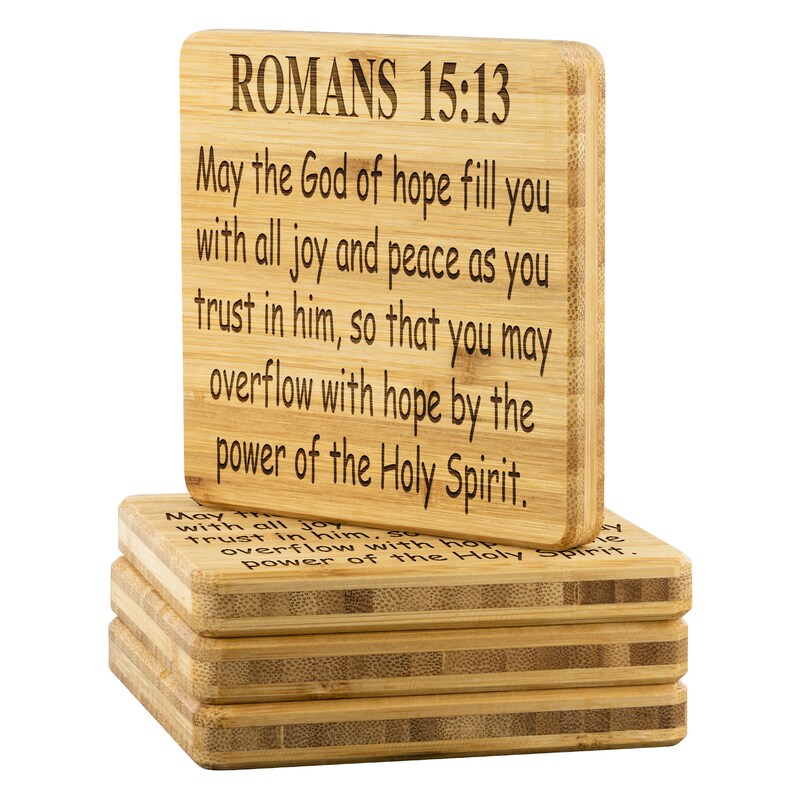 Christian Gift Wood Coasters Christian Mom Gift Etsy