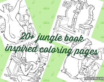 20+ Dschungelbuch inspirierte Ausmalseiten