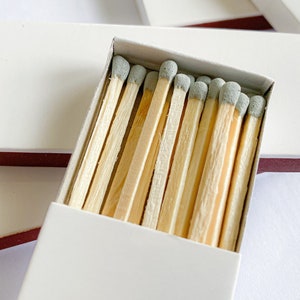 50 Match Box 3&quot; Gray Matches and Striker | Matchboxes | Colored Matches | Candle Matches | Long Matches
