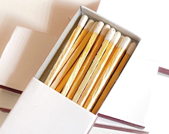 50 Match Box 3" White Matches and Striker | Matchboxes | Colored Matches | Candle Matches | Long Matches
