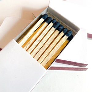 50 Match Box 3" Black Matches and Striker | Matchboxes | Colored Matches | Candle Matches | Long Matches