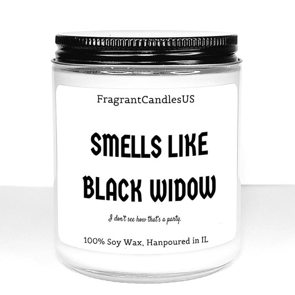 Gifts for bff,Black widow, black widow candle, smells like candle, Smells Like black widow,Celebrity Candle,Pop Culture gifts, bestie gifts