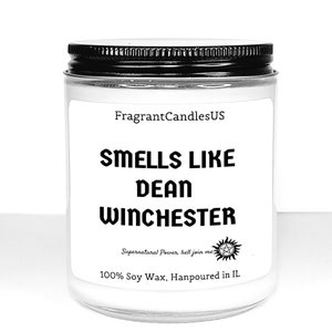 Dean, smells like candle, Birthday gifts,smells Like Dean Winchester, Dean Winchester, dean winchester candle, Supernatural Merch, bestie
