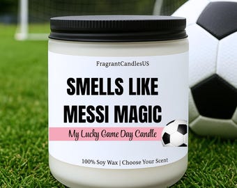 Messi Holiday gifts, Soccer GOAT Lionel Holidays Candle Gifted Leo Football Player Gifting Inter Miami Barcelona Argentina Xmas Gift, MSL